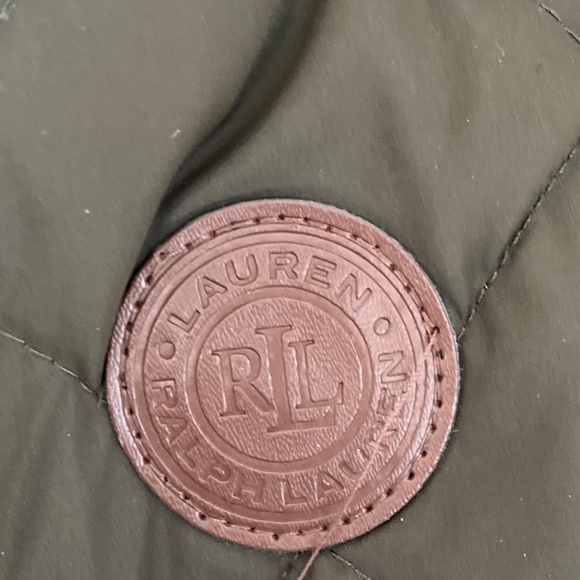 LAUREN RALPH LAUREN Toggle Puffer Down Coat Army Green - Picture 3 of 10